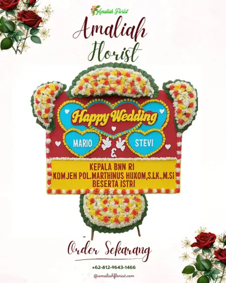 Papan Bunga Pernikahan Manglid